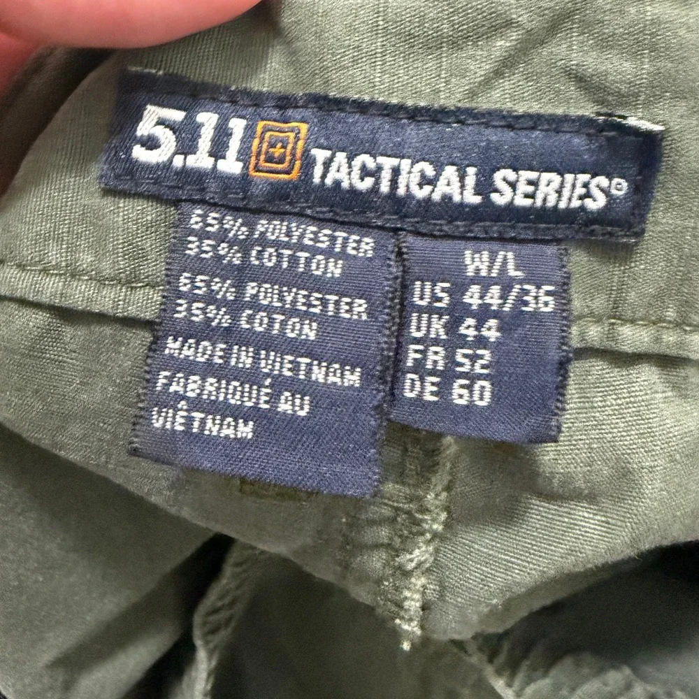 5.11 Tactical Series Cargo Pants Mens 44x36 Olive Green Ripstop Utility Hiking